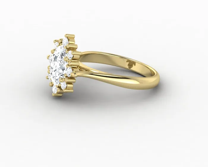 Bridget 10 Ct Oval Cut Halo Engagement Ring Sapheena Jewelry Rings
