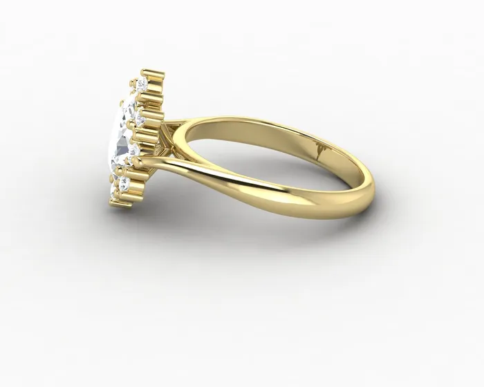 Bridget 10 Ct Oval Cut Halo Engagement Ring Sapheena Jewelry Rings