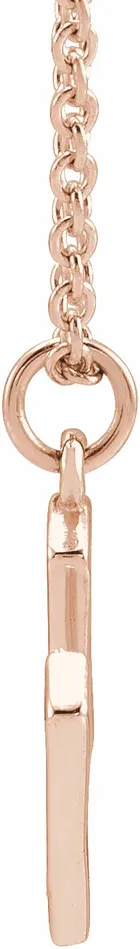 18K Rose GoldPlated Sterling Silver Initial M Dangle 16 Necklace TreasureFineJewelers Necklaces