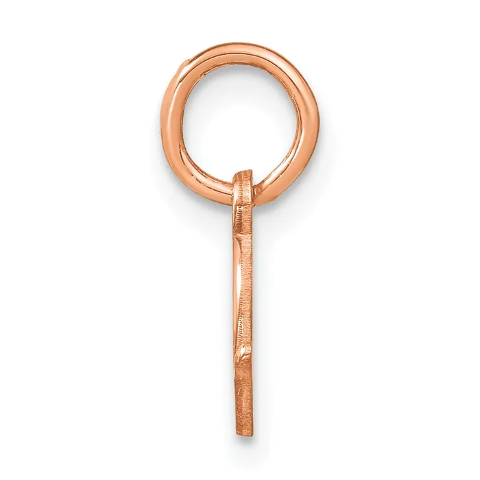 Charm Necklaces 14k Rose Gold Upper case Letter D Initial Charm TreasureFineJewelers